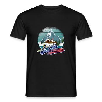 Eugen's Obstlerhütte - Männer T-Shirt - Schwarz - Vorne - AI Model Male 178 light (178cm)