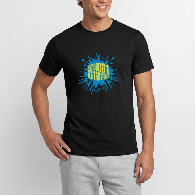 Langage de programme de code binaire T-shirt homme