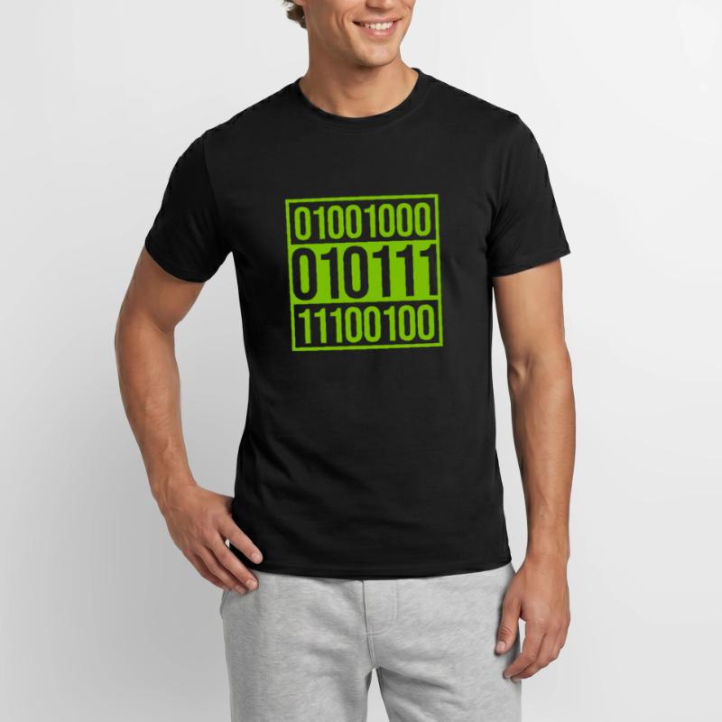 Langage de programme de code binaire T-shirt homme