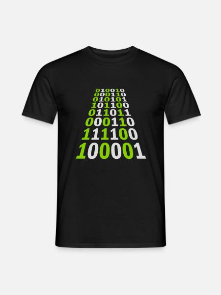 Binär Code Programm Sprache - Männer T-Shirt - Schwarz