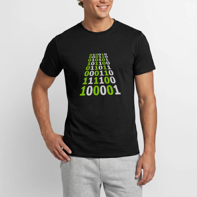 Langage de programme de code binaire T-shirt homme