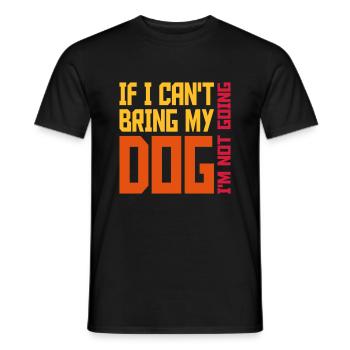 Citation Apportez mon chien - T-shirt homme - noir - Devant - AI Model Male 178 light (178cm)