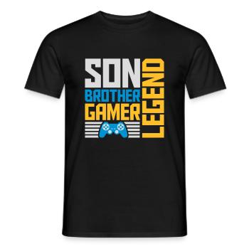 son brother gamer legend - Männer T-Shirt - Schwarz - Vorne - AI Model Male 178 light (178cm)