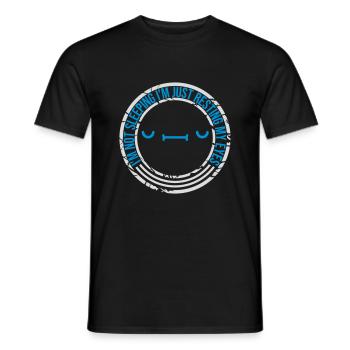je ne dors pas Citation - T-shirt homme - noir - Devant - AI Model Male 178 light (178cm)