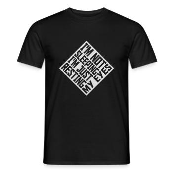 Citation Je ne dors pas - T-shirt homme - noir - Devant - AI Model Male 178 light (178cm)