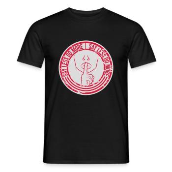 say less do more - Men's T-Shirt - black - Front - AI Model Male 178 light (178cm)
