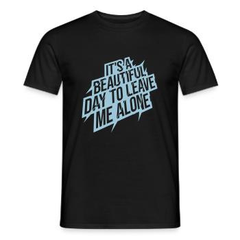 leave me alone day - Männer T-Shirt - Schwarz - Vorne - AI Model Male 178 light (178cm)
