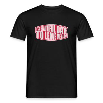 leave me alone day - Männer T-Shirt - Schwarz - Vorne - AI Model Male 178 light (178cm)