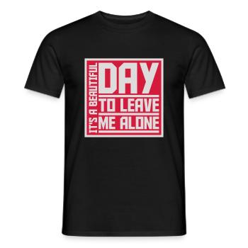leave me alone day - Männer T-Shirt - Schwarz - Vorne - AI Model Male 178 light (178cm)