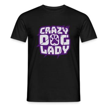 crazy dog lady Zitat - Männer T-Shirt - Schwarz - Vorne - AI Model Male 178 light (178cm)