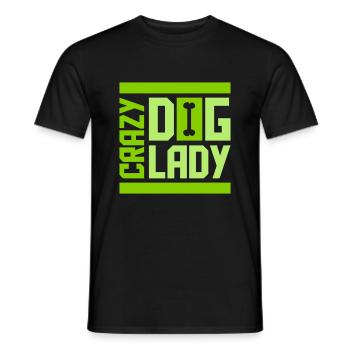 crazy dog lady quote - Men's T-Shirt - black - Front - AI Model Male 178 light (178cm)
