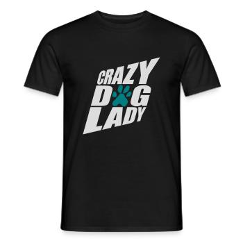 crazy dog lady Zitat - Männer T-Shirt - Schwarz - Vorne - AI Model Male 178 light (178cm)