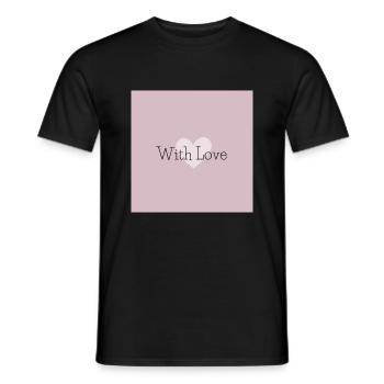With Love - Männer T-Shirt - Schwarz - Vorne - AI Model Male 178 light (178cm)