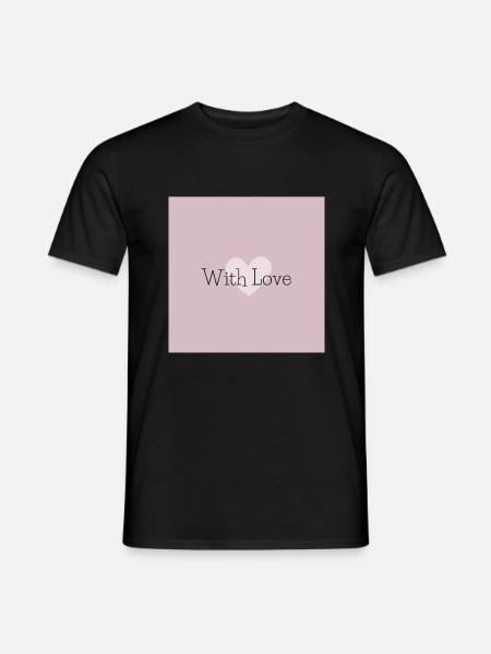 With Love - Männer T-Shirt - Schwarz