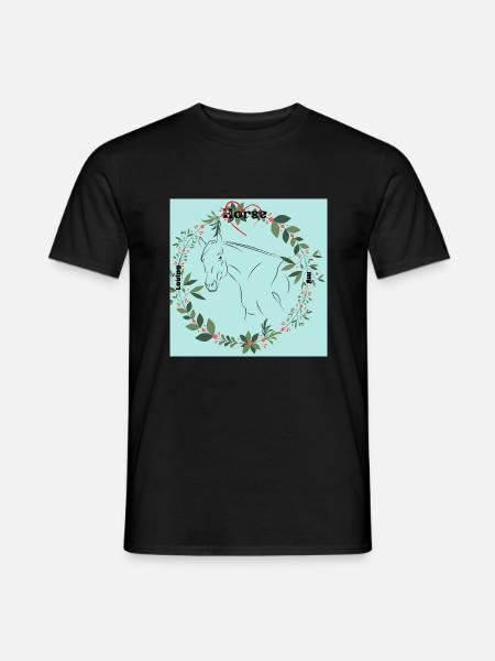 Horse Love - Männer T-Shirt - Schwarz
