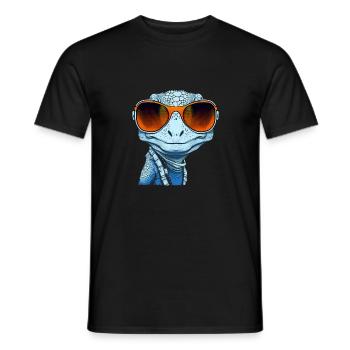 Cool Gecko - Männer T-Shirt - Schwarz - Vorne - AI Model Male 178 light (178cm)