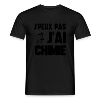 J’peux pas j’ai chimie - T-shirt homme - noir - Devant - AI Model Male 178 light (178cm)