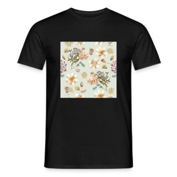 Floral Design 4 - Männer T-Shirt - Schwarz - Vorne - AI Model Male 178 light (178cm)