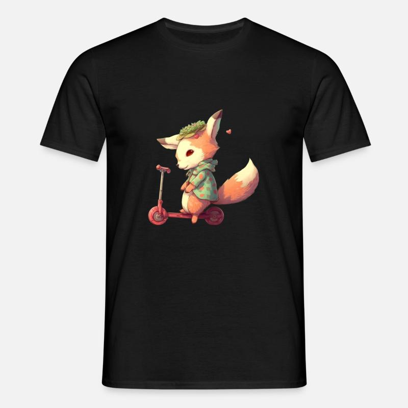 Fox Roller - Männer T-Shirt - Schwarz