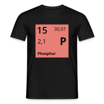 Phosphor - Männer T-Shirt - Schwarz - Vorne - AI Model Male 178 light (178cm)