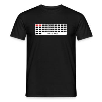 42 Design - Männer T-Shirt - Schwarz - Vorne - AI Model Male 178 light (178cm)