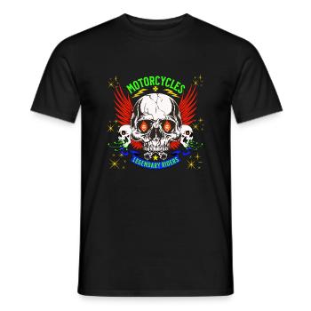 Motorcycles Legendary Riders - T-shirt homme - noir - Devant - AI Model Male 178 light (178cm)