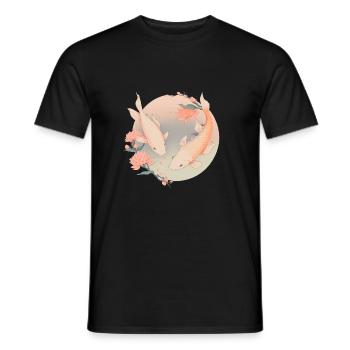 Carpe koi - illustration - T-shirt homme - noir - Devant - AI Model Male 178 light (178cm)