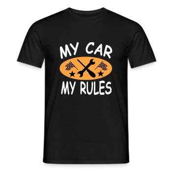 Voiture - T-shirt homme - noir - Devant - AI Model Male 178 light (178cm)