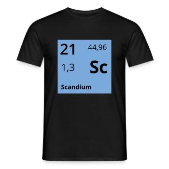 Scandium - Männer T-Shirt - Schwarz - Vorne - AI Model Male 178 light (178cm)