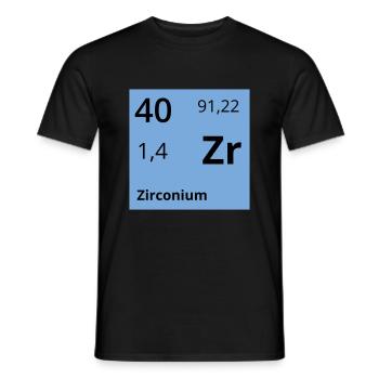 Zirconium - Männer T-Shirt - Schwarz - Vorne - AI Model Male 178 light (178cm)
