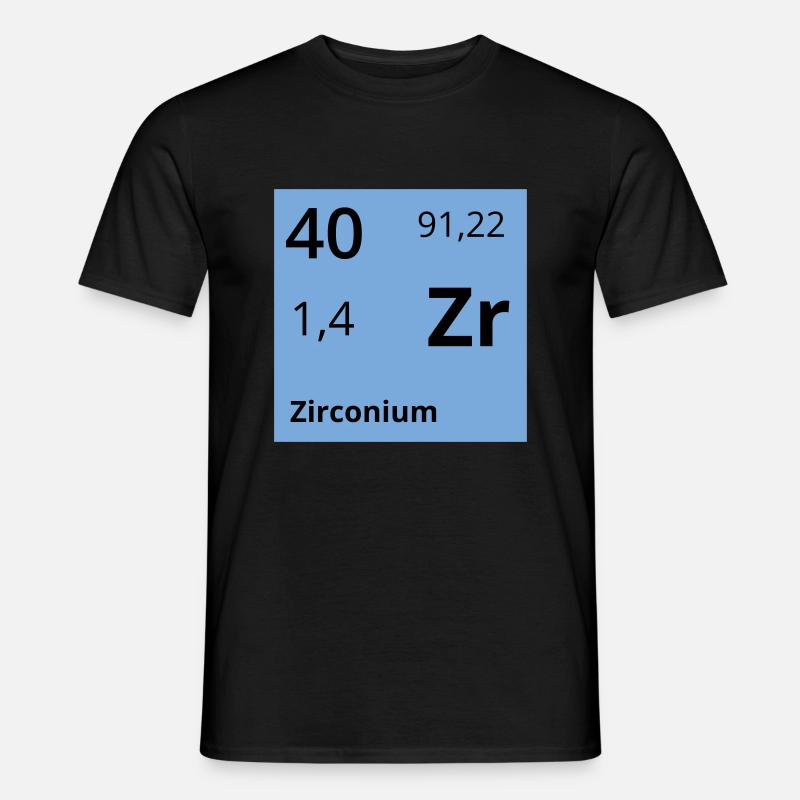 Zirconium - Männer T-Shirt - Schwarz