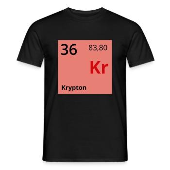 Krypton - Männer T-Shirt - Schwarz - Vorne - AI Model Male 178 light (178cm)