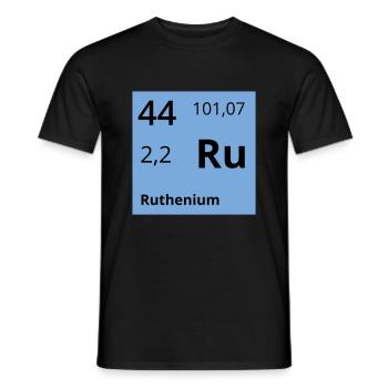 Ruthenium - Männer T-Shirt - Schwarz - Vorne - AI Model Male 178 light (178cm)