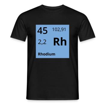 Rhodium - Männer T-Shirt - Schwarz - Vorne - AI Model Male 178 light (178cm)