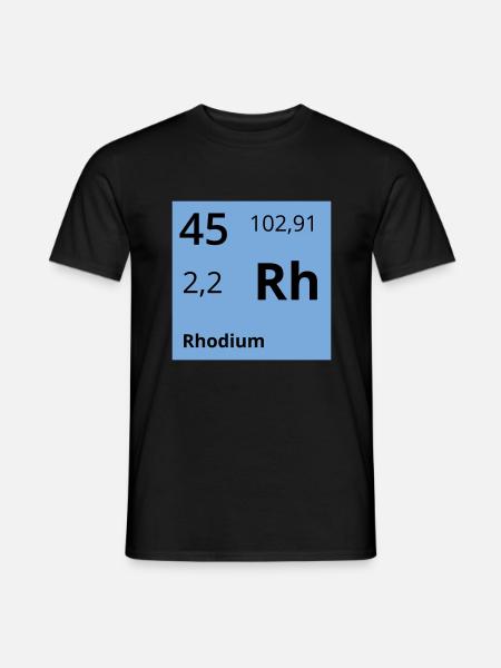 Rhodium - Männer T-Shirt - Schwarz