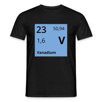 Vanadium - Männer T-Shirt - Schwarz - Vorne - AI Model Male 178 light (178cm)