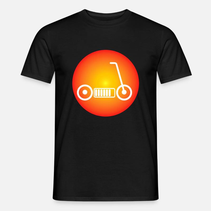 E-Scooter E-Roller Scooter - Männer T-Shirt - Schwarz
