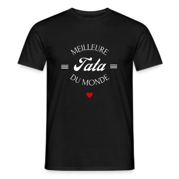 meilleure tata du monde - T-shirt homme - noir - Devant - AI Model Male 178 light (178cm)