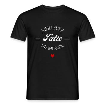 meilleure tatie du monde - T-shirt homme - noir - Devant - AI Model Male 178 light (178cm)