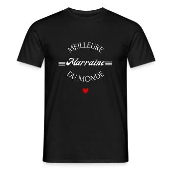 meilleure marraine du monde - T-shirt homme - noir - Devant - AI Model Male 178 light (178cm)
