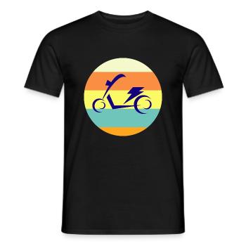 E-Scooter E-Roller Scooter - T-shirt homme - noir - Devant - AI Model Male 178 light (178cm)