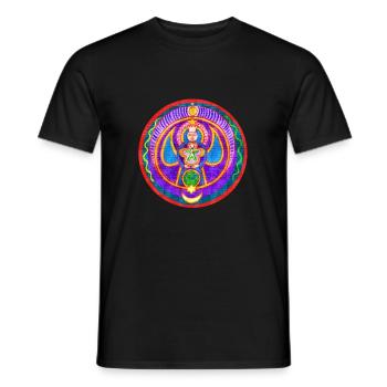 WORLD LOVE MANDALA - Men's T-Shirt - black - Front - AI Model Male 178 light (178cm)