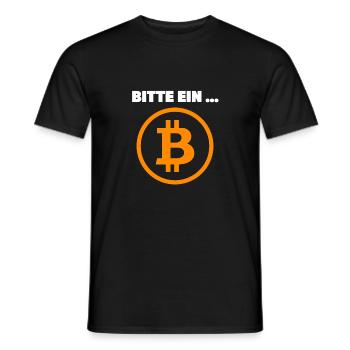 Bitte ein Bitcoin - Männer T-Shirt - Schwarz - Vorne - AI Model Male 178 light (178cm)