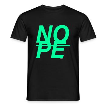 NOPE - sei kein ja-Sager! - Männer T-Shirt - Schwarz - Vorne - AI Model Male 178 light (178cm)