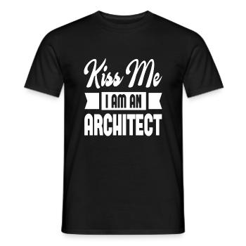 Embrasse-moi Je suis architecte - T-shirt homme - noir - Devant - AI Model Male 178 light (178cm)