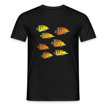 Poissons - T-shirt homme - noir - Devant - AI Model Male 178 light (178cm)