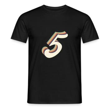 5e anniversaire vintage - T-shirt homme - noir - Devant - AI Model Male 178 light (178cm)