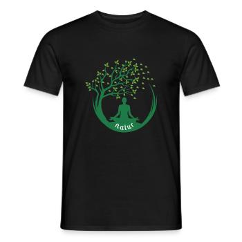 Nature - Männer T-Shirt - Schwarz - Vorne - AI Model Male 178 light (178cm)