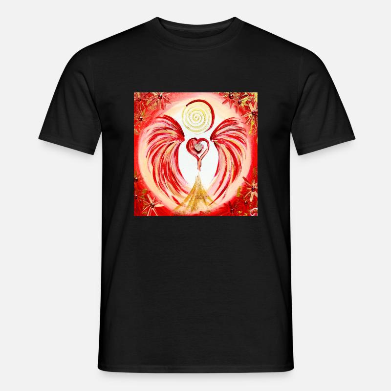 Herzengel Mutter Kind Liebe - Männer T-Shirt - Schwarz