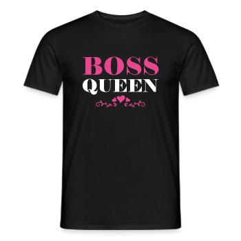 Boss Queen Lady Ladies Gift - Men's T-Shirt - black - Front - AI Model Male 178 light (178cm)